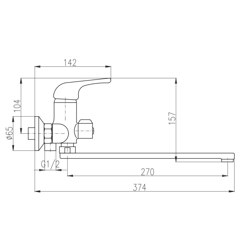 RAV Slezák SA053.5 - Grifo de bañera SAZAVA cromo brillante