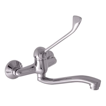 RAV Slezák SA601.5/26 - Grifo de lavabo con palanca sanitaria SAZAVA, 23 cm, cromo brillante