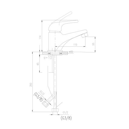 RAV Slezák SAJ026.0 - Grifo de lavabo JUNIOR 11,4 cm rojo/amarillo