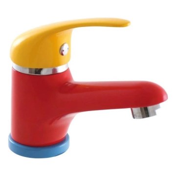 RAV Slezák SAJ026.0 - Grifo de lavabo JUNIOR de 11 cm rojo/amarillo