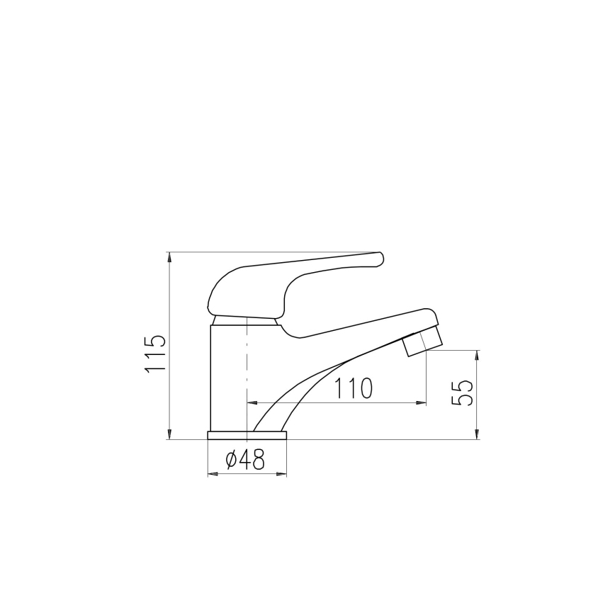 RAV Slezák SAJ091.0 - Grifo de lavabo JUNIOR 11,5 cm rojo/amarillo
