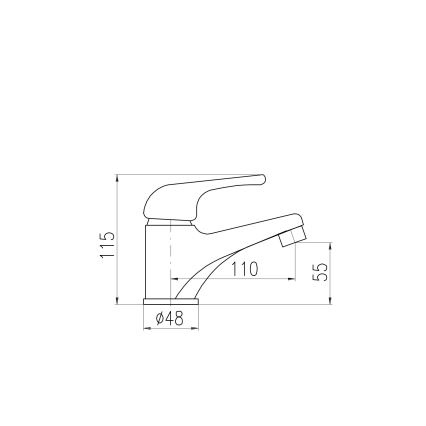 RAV Slezák SAJ091.0 - Grifo de lavabo JUNIOR 11 cm rojo/amarillo