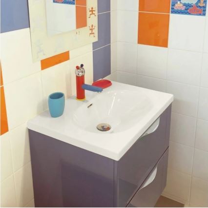 RAV Slezák SE326.0 - Grifo de lavabo JUNIOR 18,2 cm rojo/azul