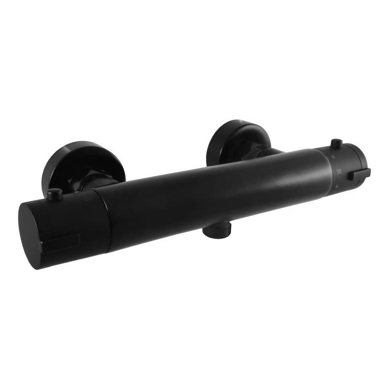RAV Slezák TRM80.5CMAT - Mezclador termostático para ducha TERMO, acabado negro mate