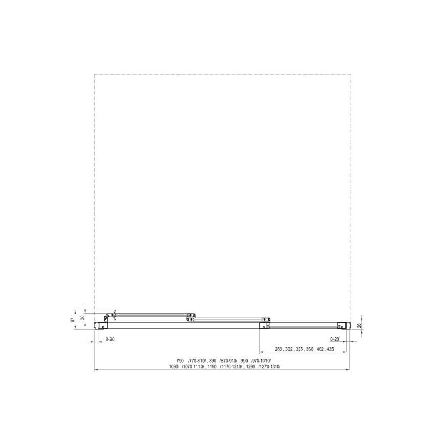 Ravak 00V701R211 - Mampara de ducha de tres paneles SUPERNOVA 90x198 cm blanca
