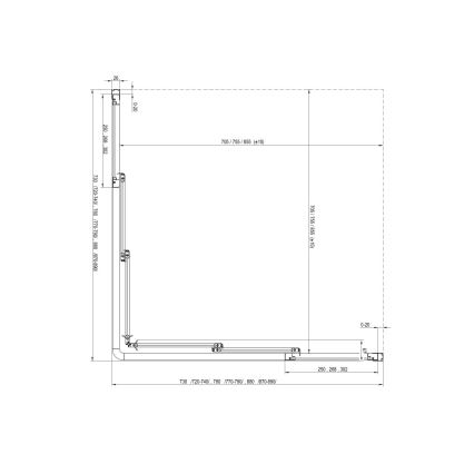 Ravak 15V701R2Z1 - Mampara de ducha SUPERNOVA 90 x 198 cm, blanca