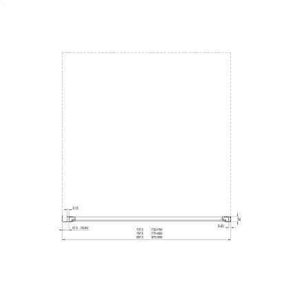 Ravak 940701R211 - Mampara fija de ducha SUPERNOVA 90x198 cm blanca