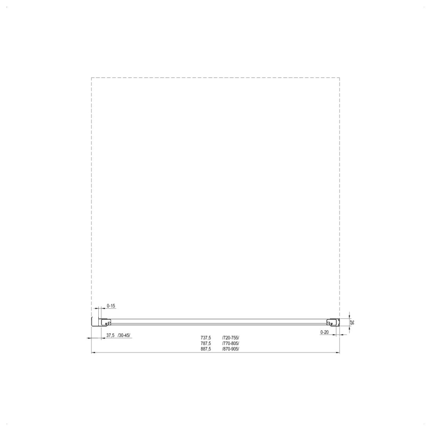 Ravak 940701R211 - Mampara fija de ducha SUPERNOVA 90x198 cm blanca