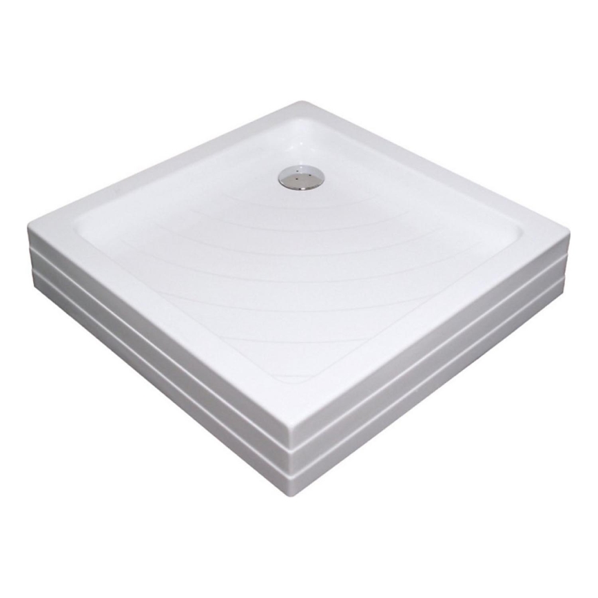 Ravak A007701120 - Plato de ducha cuadrado ANGELA 90x90 cm blanco