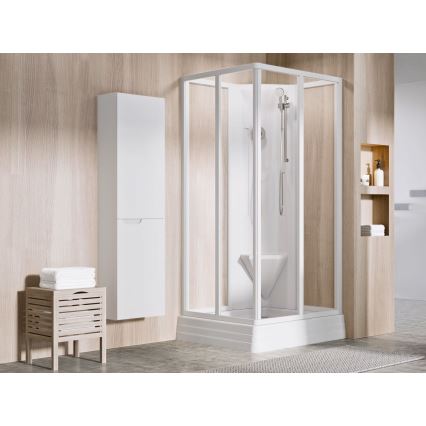 Ravak A007701120 - Plato de ducha cuadrado ANGELA 90x90 cm blanco