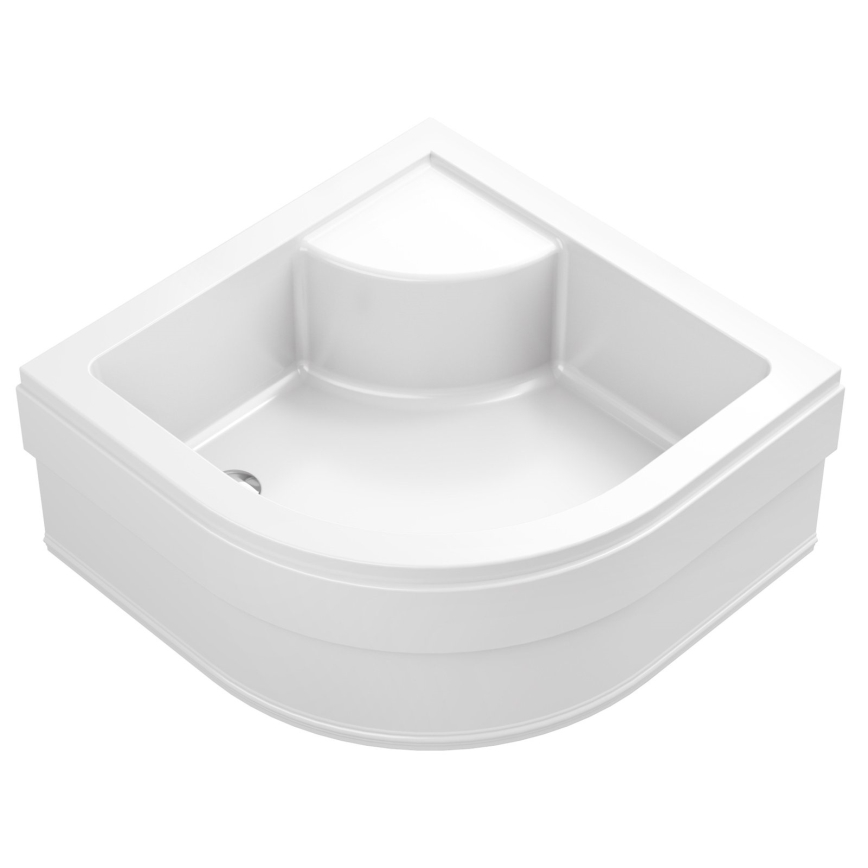 Ravak A217001020 - Plato de ducha en cuarto de círculo SABINA 90x90 cm blanco