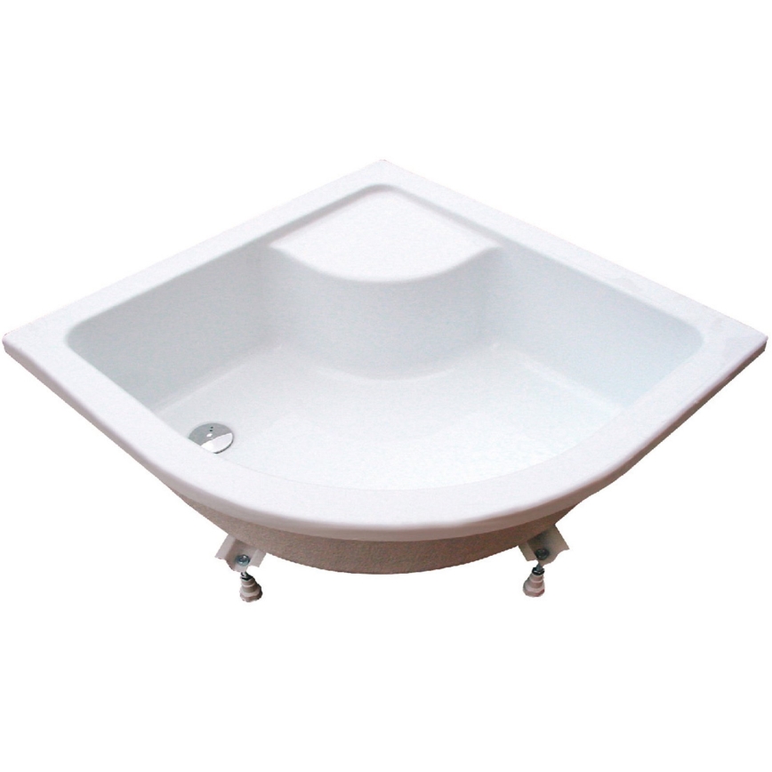 Ravak A217001020 - Plato de ducha en cuarto de círculo SABINA 90x90 cm blanco
