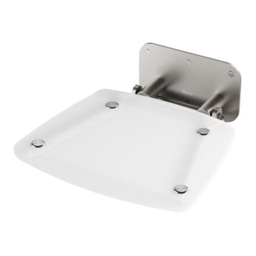 Ravak B8F0000052 - Asiento de ducha abatible OVO en acero inoxidable