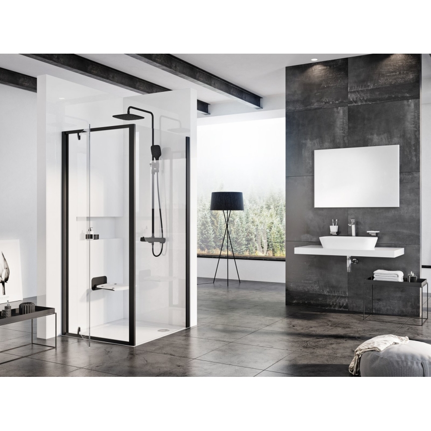 Ravak B8F0000060 - Asiento de ducha abatible OVO negro