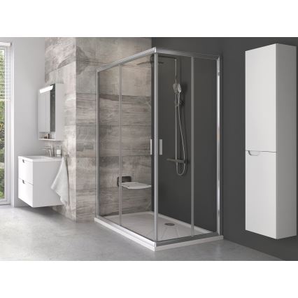 Ravak B8F0000060 - Asiento de ducha abatible OVO negro