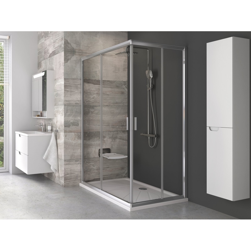 Ravak B8F0000060 - Asiento de ducha abatible OVO negro