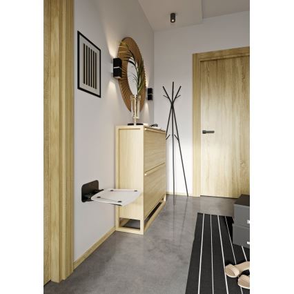 Ravak B8F0000060 - Asiento de ducha abatible OVO negro