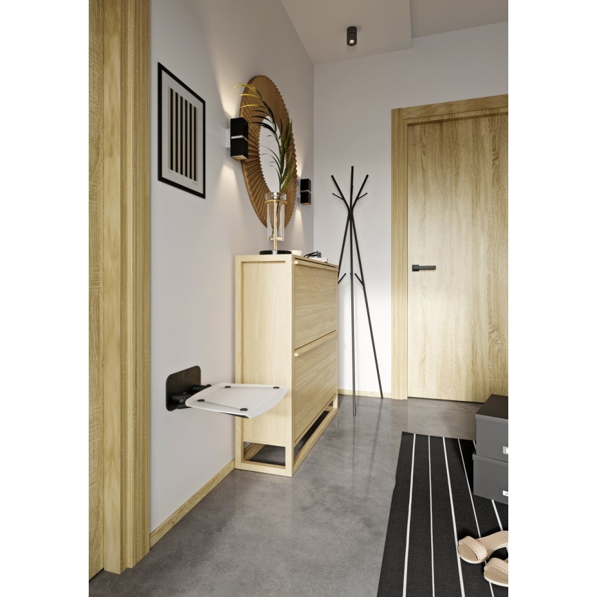 Ravak B8F0000060 - Asiento de ducha abatible OVO negro