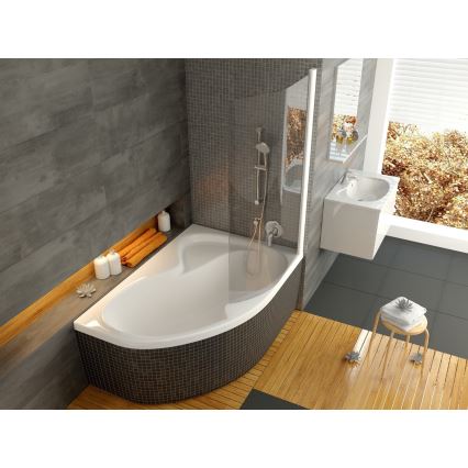 Ravak C421000000 - Bañera de esquina ROSA 170x105 cm acrílico/blanco