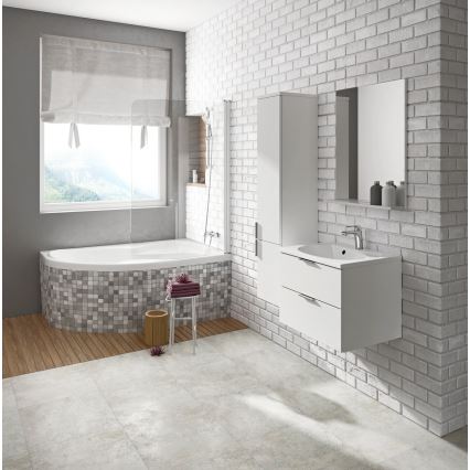 Ravak C421000000 - Bañera de esquina ROSA 170x105 cm acrílico/blanco