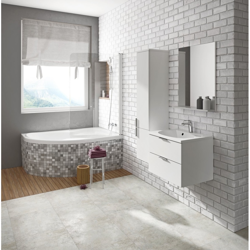 Ravak C421000000 - Bañera de esquina ROSA 170x105 cm acrílico/blanco