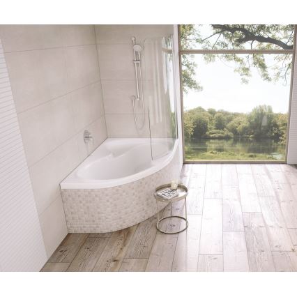 Ravak C421000000 - Bañera de esquina ROSA 170x105 cm acrílico/blanco