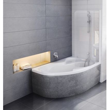 Ravak C421000000 - Bañera de esquina ROSA 170x105 cm acrílico/blanco