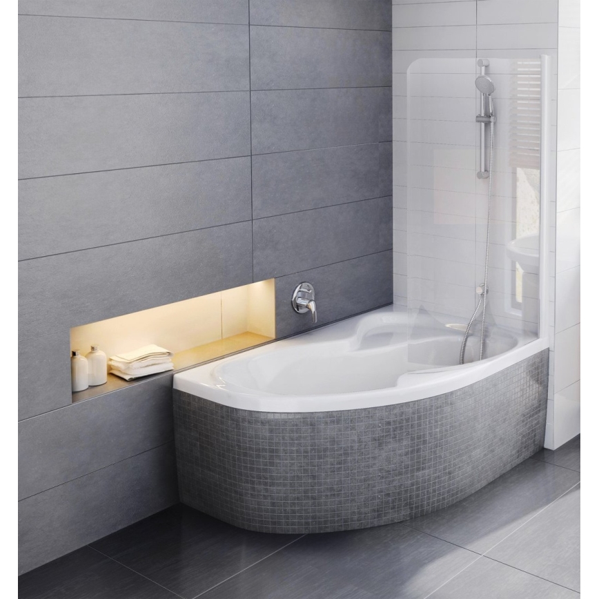 Ravak C421000000 - Bañera de esquina ROSA 170x105 cm acrílico/blanco