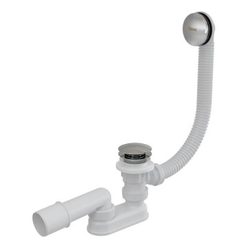 Ravak X01377 - Juego de desagüe y rebosadero para bañera, acabado cromo brillante