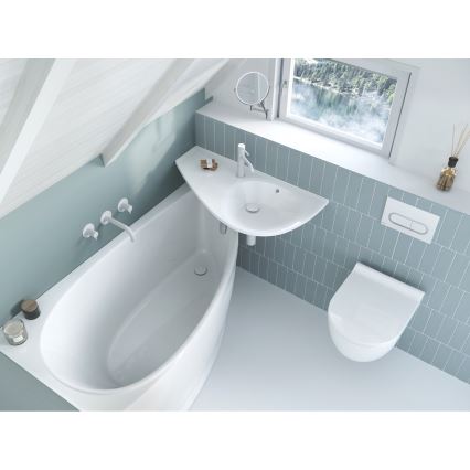 Ravak X01455 - Pulsador de descarga CHROME 24,7x16,5 cm blanco