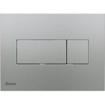 Ravak X01456 - Pulsador de descarga para inodoro UNI, 24,7 x 16,5 cm, cromo mate