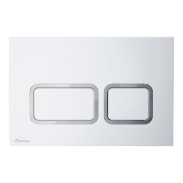 Ravak X01739 - Pulsador de cisterna TWIN 24,7x16,5 cm blanco