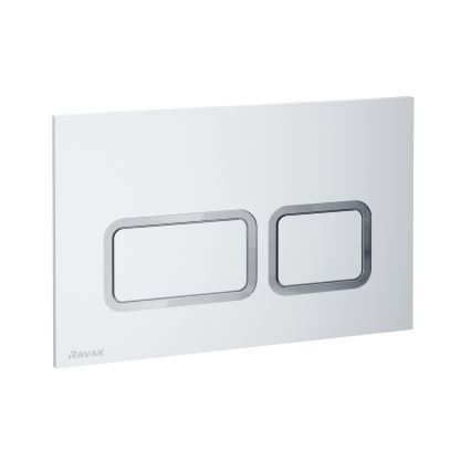 Ravak X01739 - Pulsador de cisterna TWIN 24,7x16,5 cm blanco
