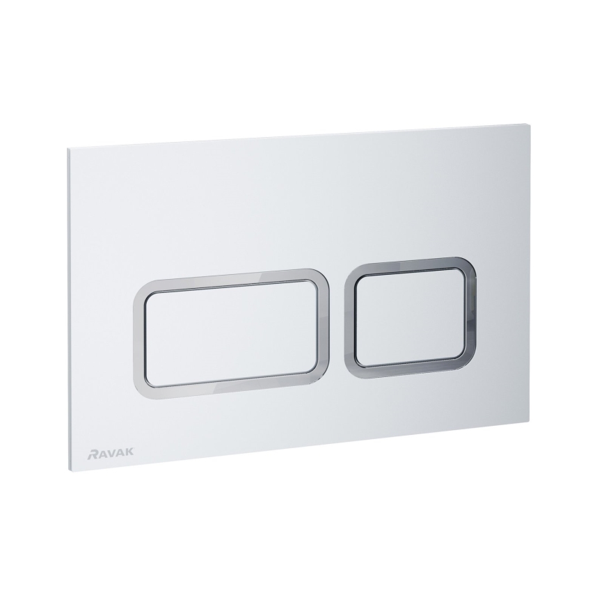 Ravak X01739 - Pulsador de cisterna TWIN 24,7x16,5 cm blanco
