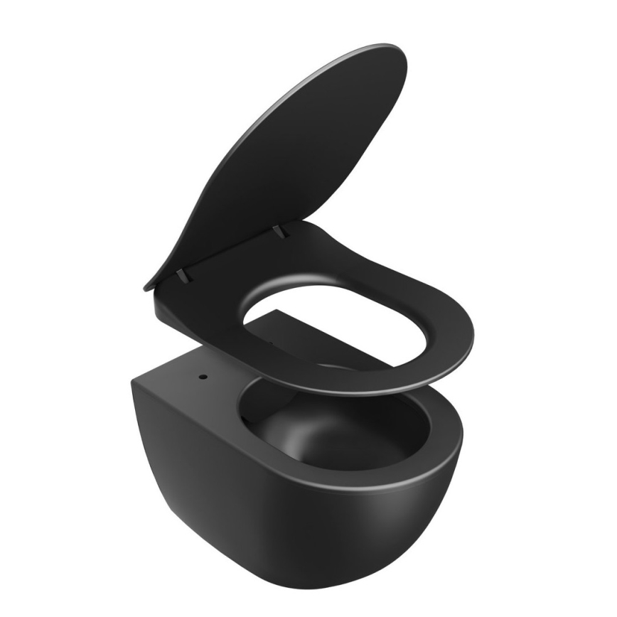 Ravak X01795 - Asiento de inodoro SoftClose CHROME negro