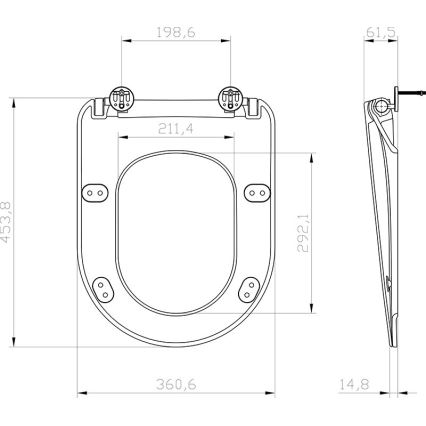 Ravak X01795 - Asiento de inodoro SoftClose CHROME negro