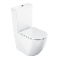 Ravak X01870 - Inodoro combinado sin brida (Rimless) con asiento SoftClose OPTIMA cerámica/blanco