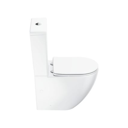 Ravak X01870 - Inodoro combinado sin brida (Rimless) con asiento SoftClose OPTIMA cerámica/blanco