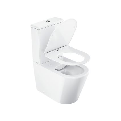 Ravak X01872 - Inodoro compacto sin brida con asiento SoftClose ELEGANT, cerámica/blanco