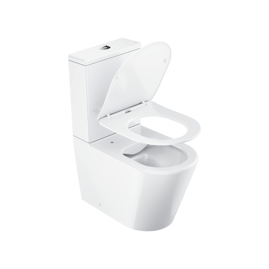 Ravak X01872 - Inodoro compacto sin brida con asiento SoftClose ELEGANT, cerámica/blanco