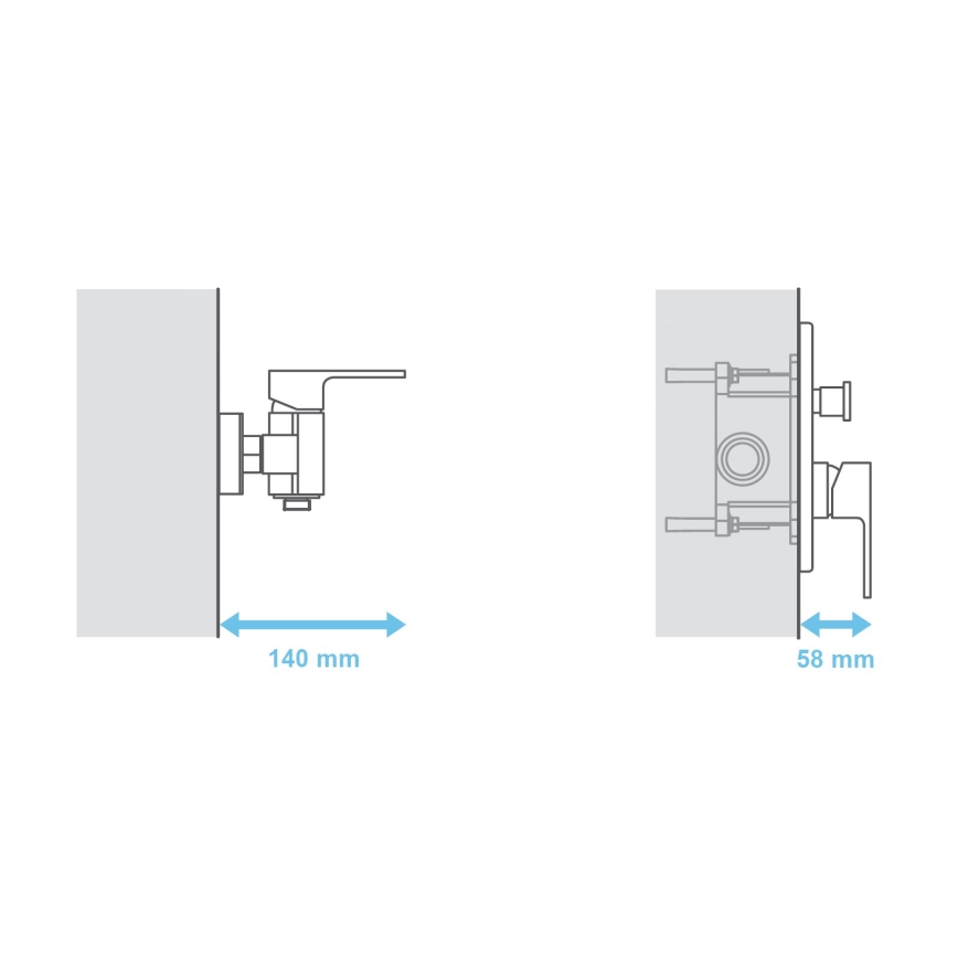 Ravak X070052 - Cuerpo base para grifería empotrada R-BOX 15,2x11,9 cm