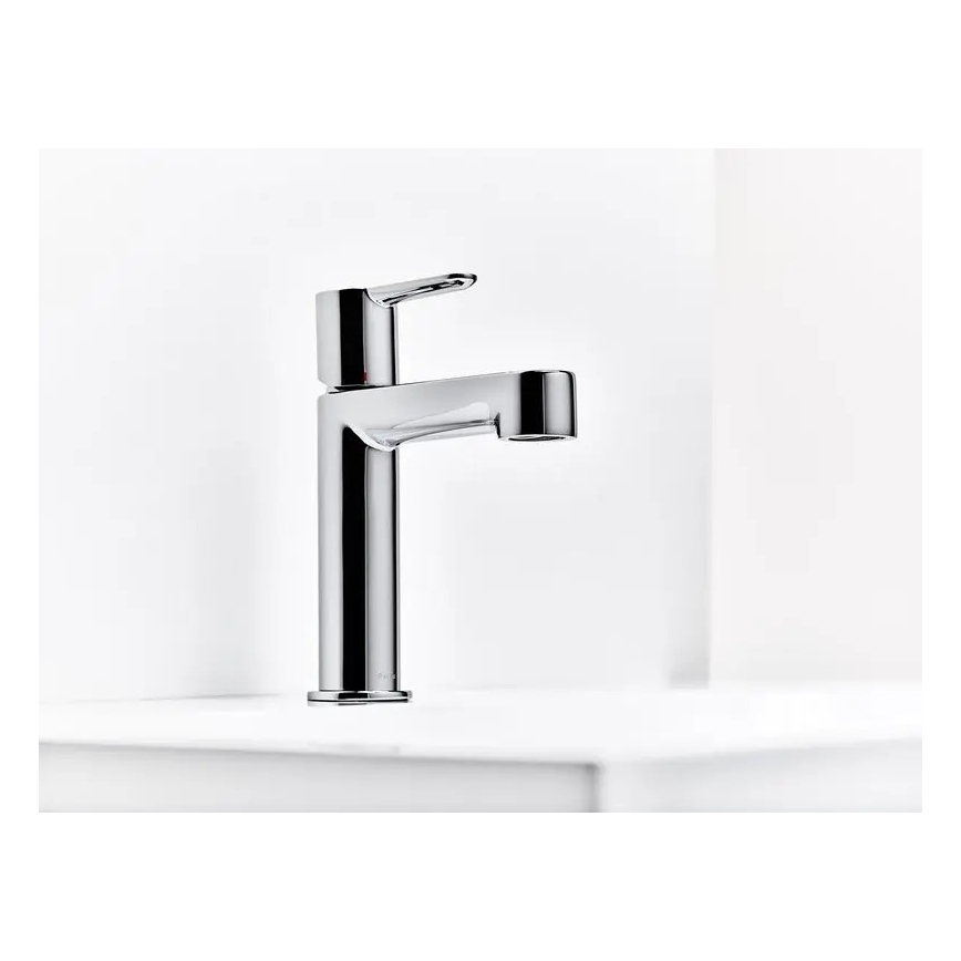 Ravak X070113 - Grifo de lavabo PURI 19,1 cm, cromo brillante