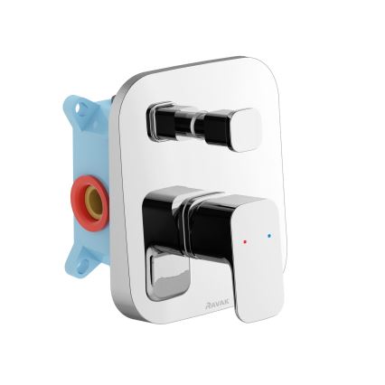 Ravak X070136 - Mezclador de ducha para instalación empotrada FREE, cromo brillante