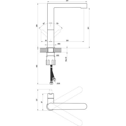 Ravak X070143 - Grifo para lavabo PURI 26,9 cm cromo brillante