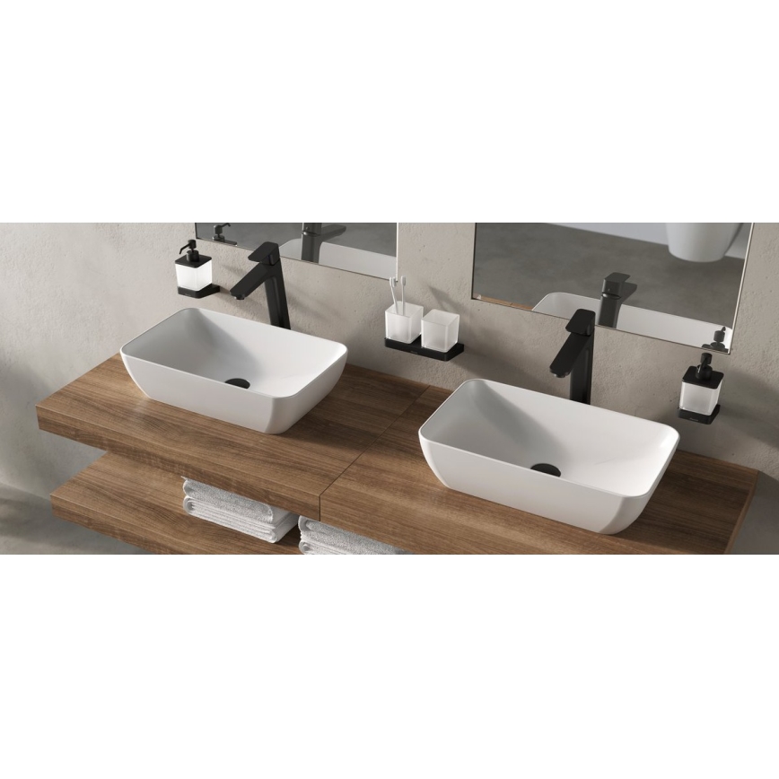 Ravak X070151 - Grifo para lavabo FREE 33,4 cm negro