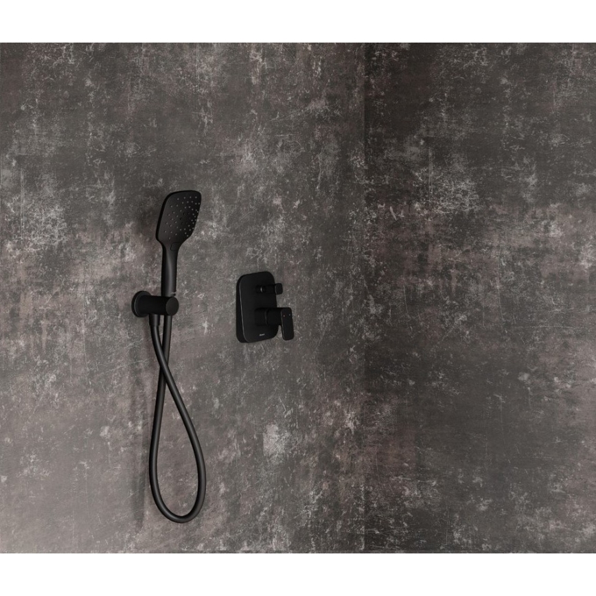 Ravak X070156 - Grifo de ducha para instalación empotrada FREE, negro