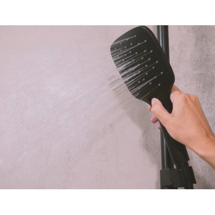 Ravak X070160 - Juego de ducha con grifo termostático FREE, negro