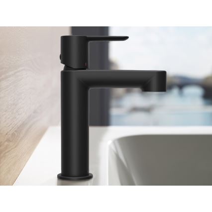 Ravak X070181 - Grifo de lavabo PURI 19,1 cm negro