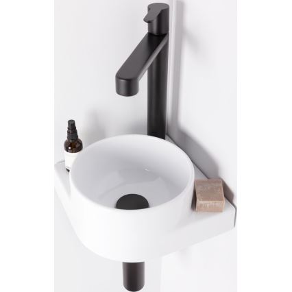 Ravak X070182 - Grifo para lavabo PURI 32,2 cm negro