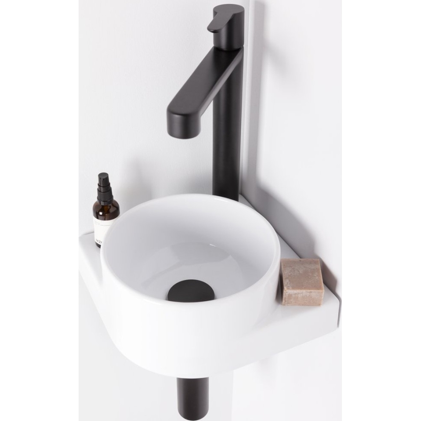 Ravak X070182 - Grifo para lavabo PURI 32,2 cm negro